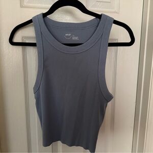 Aerie Light Blue Ribbed Tank Top